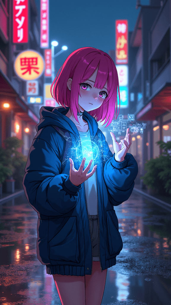 Anime cyberpunk portrait