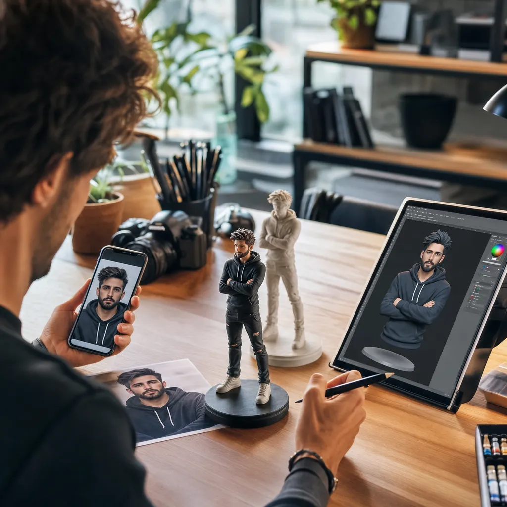 Step-by-Step on Nexvy: From Photo to 3D Figurine Render